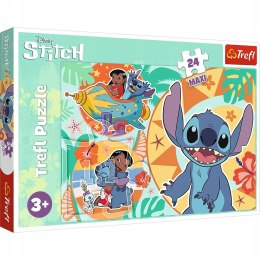 Puzzle 24 elementów Maxi Wesoły dzień Lilo & Stitch 14365 Trefl 3+
