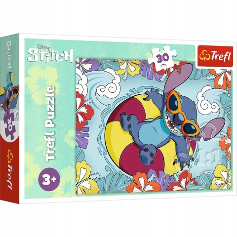 Puzzle 30 elementów Lilo&Stitch na wakacjach 18305 Trefl