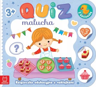 Quiz malucha Książeczka edukacyjna z naklejkami z kaczuszką 3+ Aksjomat