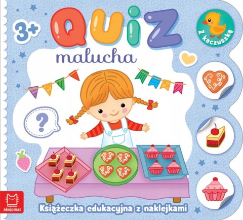 Quiz malucha Książeczka edukacyjna z naklejkami z kaczuszką 3+ Aksjomat