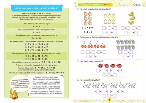 Tabliczka Mnożenia. Karty Pracy w Szkole i w Domu Greg