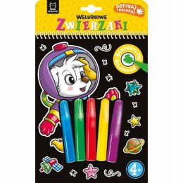 Welurkowe Zwierzaki Dotykaj i koloruj Aksjomat 4+