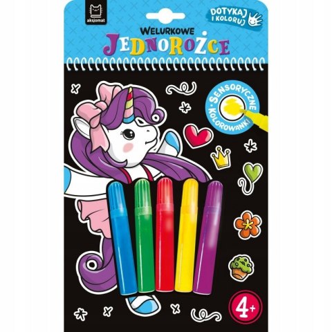Welurkowe jednorożce Dotykaj i koloruj Aksjomat 4+