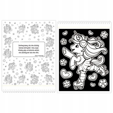 Welurkowe jednorożce Dotykaj i koloruj Aksjomat 4+