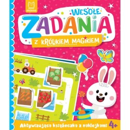 Wesołe zadania z królikiem Aktywizująca książeczka z naklejkami Aksjomat 4+