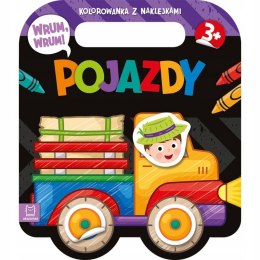 Wrum, wrum! Pojazdy Kolorowanka z naklejkami Aksjomat