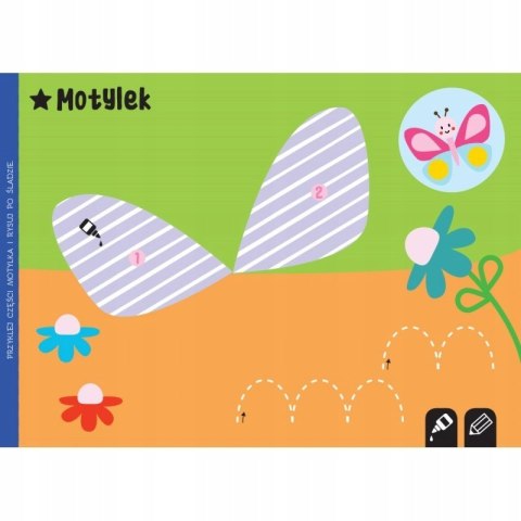 Wycinam naklejam Zwierzęta Wycinanki edukacyjne Aksjomat