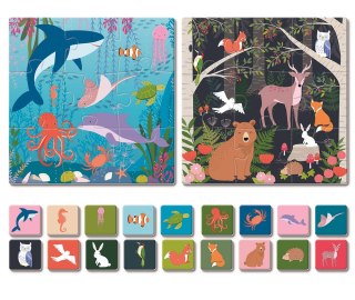 Zestaw Edukacyjny 2w1 Mały Detektyw Gdzie Mieszka to Zwierzę Ludattica 2361