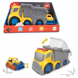 Zestaw autek 2w1 Wywrotka i Koparka Askato 18m+
