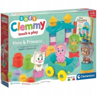 Clementoni 17835 Zestaw Księżniczki Klocki Soft Clemmy Bohaterowie 6m+