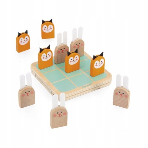 Gra strategiczna 2w1 Kółko i krzyżyk, Wyścig Taktik 5+, Janod