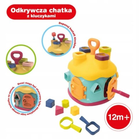 Interaktywny Domek Odkrywcza chatka z kluczykami Sorter Klucze