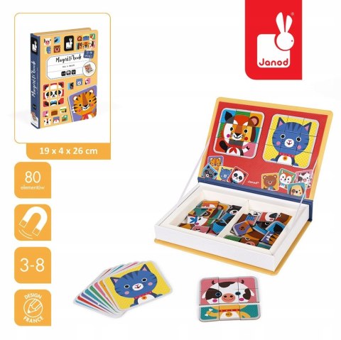 Janod Magnetyczna Układanka Śmieszne Zwierzątka