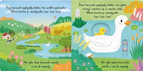 Kaczuszki na wsi Wesoła zagroda Zabawa z ruchomymi elementami Książeczka
