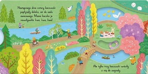 Kaczuszki na wsi Wesoła zagroda Zabawa z ruchomymi elementami Książeczka