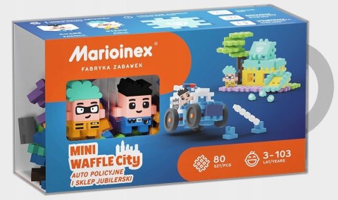 Klocki Mini Wafle Auto Policyjne i Sklep Jubilerski 80 el Marioinex Policja