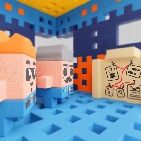 Klocki Mini Wafle City Posterunek Policji 280 elementów Waffle Marioinex 3+