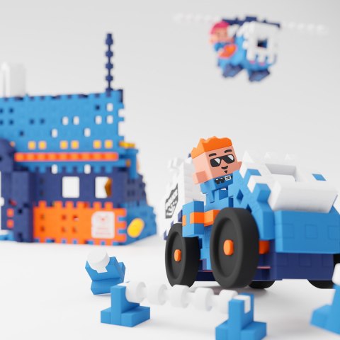 Klocki Mini Wafle City Posterunek Policji 280 elementów Waffle Marioinex 3+