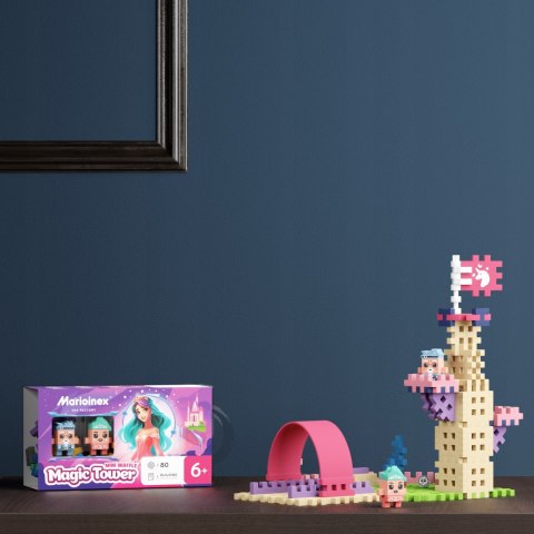 Klocki Mini Wafle Księżniczka Magiczna Wieża + 2 Figurki Marioinex 905807