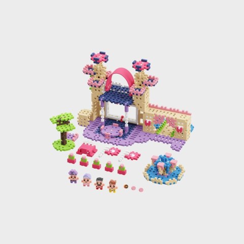 Klocki Mini Wafle Księżniczka Zamek Princess + 4 Figurki Marioinex 905784