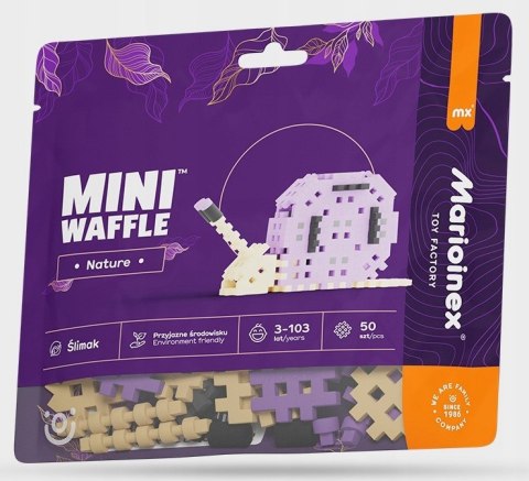 Klocki Mini Wafle Nature Ślimak Natura 50 elementów Waffle Marioinex 3+