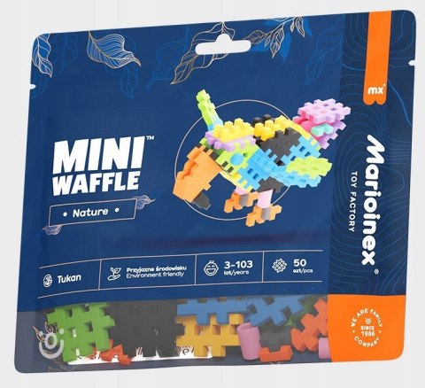 Klocki Mini Wafle Nature Tukan Natura 50 elementów Waffle Marioinex 3+