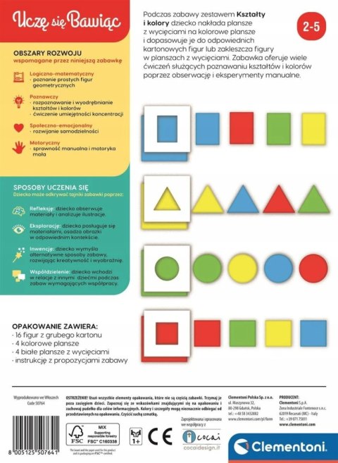 Kształty i Kolory Clementoni 50764 Uczę się Bawiąc