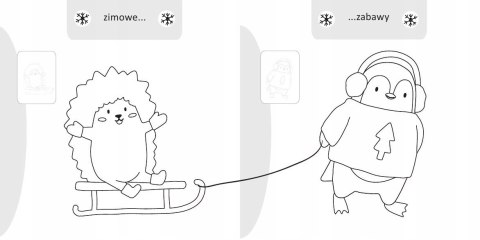 Malowanie doklejanie Mikołaj Kolorowanka na Święta