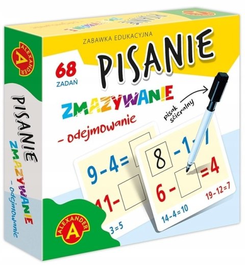 Pisanie Zmazywanie Odejmowanie Alexander Matematyka + Pisak 68 Zadań