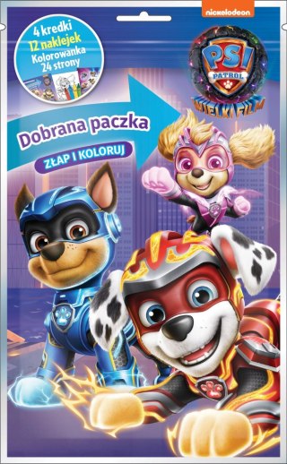 Psi Patrol Wielki Film Dobrana paczka Złap i Koloruj Kredki Kolorowanka