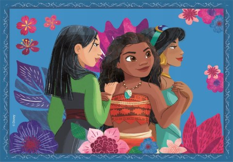 Puzzle 21517 4w1 Disney Princess Księżniczki Clementoni Super Kolor 3+