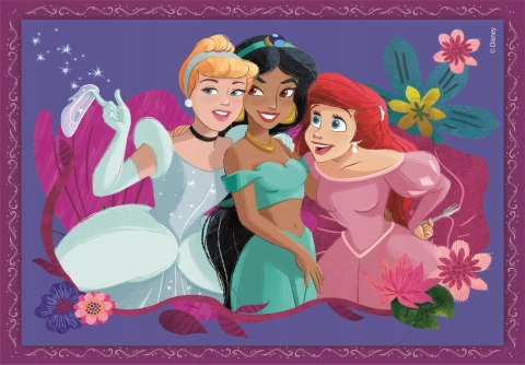 Puzzle 21517 4w1 Disney Princess Księżniczki Clementoni Super Kolor 3+