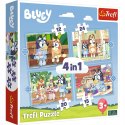 Puzzle 4w1 Bluey i jego świat 34637 Trefl 3+ 12,15,20,24 elementów