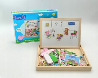 Tablica Magnetyczna Świnka Peppa drewniana Magnesy