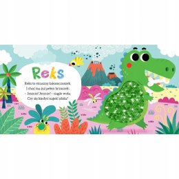Wesołe dinozaury Książeczka z cekinami Aksjomat