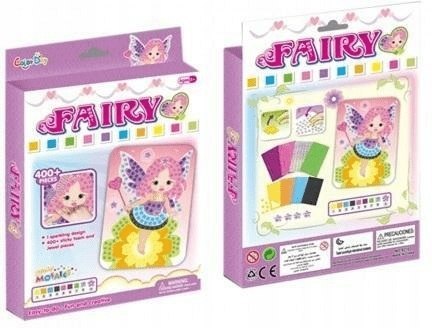 Wyklejanka po numerach Wróżka Mozaika Mozaiki dla dziewczynki