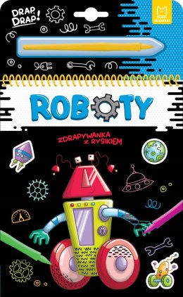 Zdrapywanka z rysikiem Roboty Wydrapywanka + Rysik Drap Drap Aksjomat