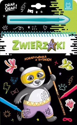 Zdrapywanka z rysikiem Zwierzaki Wydrapywanka + Rysik Drap Drap Aksjomat