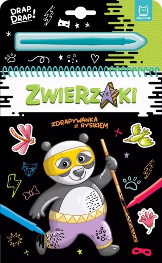 Zdrapywanka z rysikiem Zwierzaki Wydrapywanka + Rysik Drap Drap Aksjomat