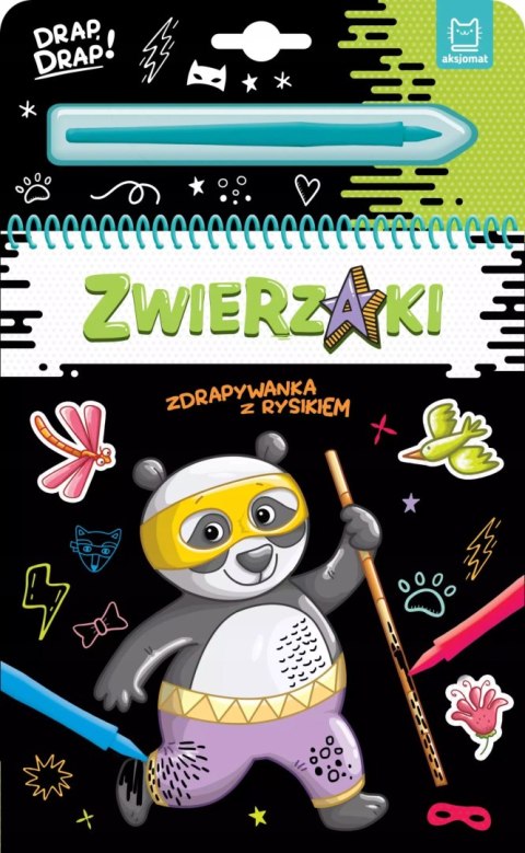 Zdrapywanka z rysikiem Zwierzaki Wydrapywanka + Rysik Drap Drap Aksjomat