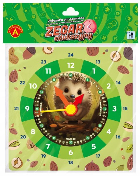 Zegar Edukacyjny Jeżyk Alexander Godziny