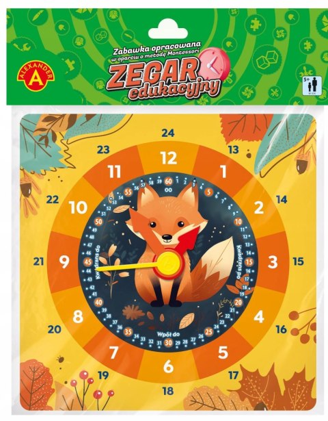 Zegar Edukacyjny Lis Lisek Alexander Godziny