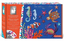 Zestaw kreatywny 4 zwierzęta morskie z papieru 3D 7+, Janod