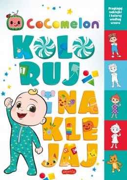 Cocomelon Koloruj i Naklejaj Kolorowanka Naklejki Harperkids