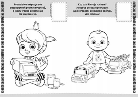 Cocomelon Koloruj i Naklejaj Kolorowanka Naklejki Harperkids