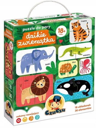 CzuCzu Puzzle do pary Dzikie zwierzątka 18 mies.+