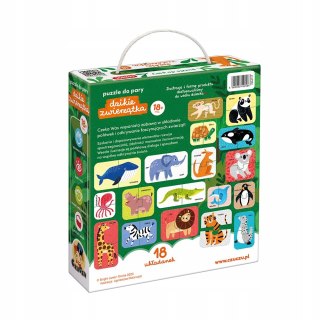 CzuCzu Puzzle do pary Dzikie zwierzątka 18 mies.+