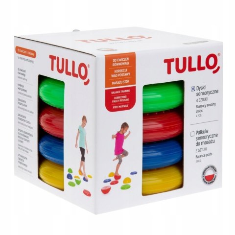 Dyski Sensoryczne Komplet 4 Sztuki do Ćwiczeń Tullo