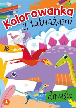 Kolorowanka z Tatuażami Dinusie Dinozaury Tatuaże