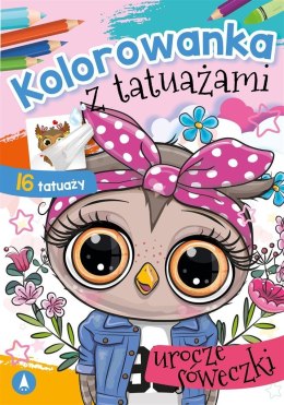 Kolorowanka z tatuażami Urocze sóweczki 16 Tatuaży